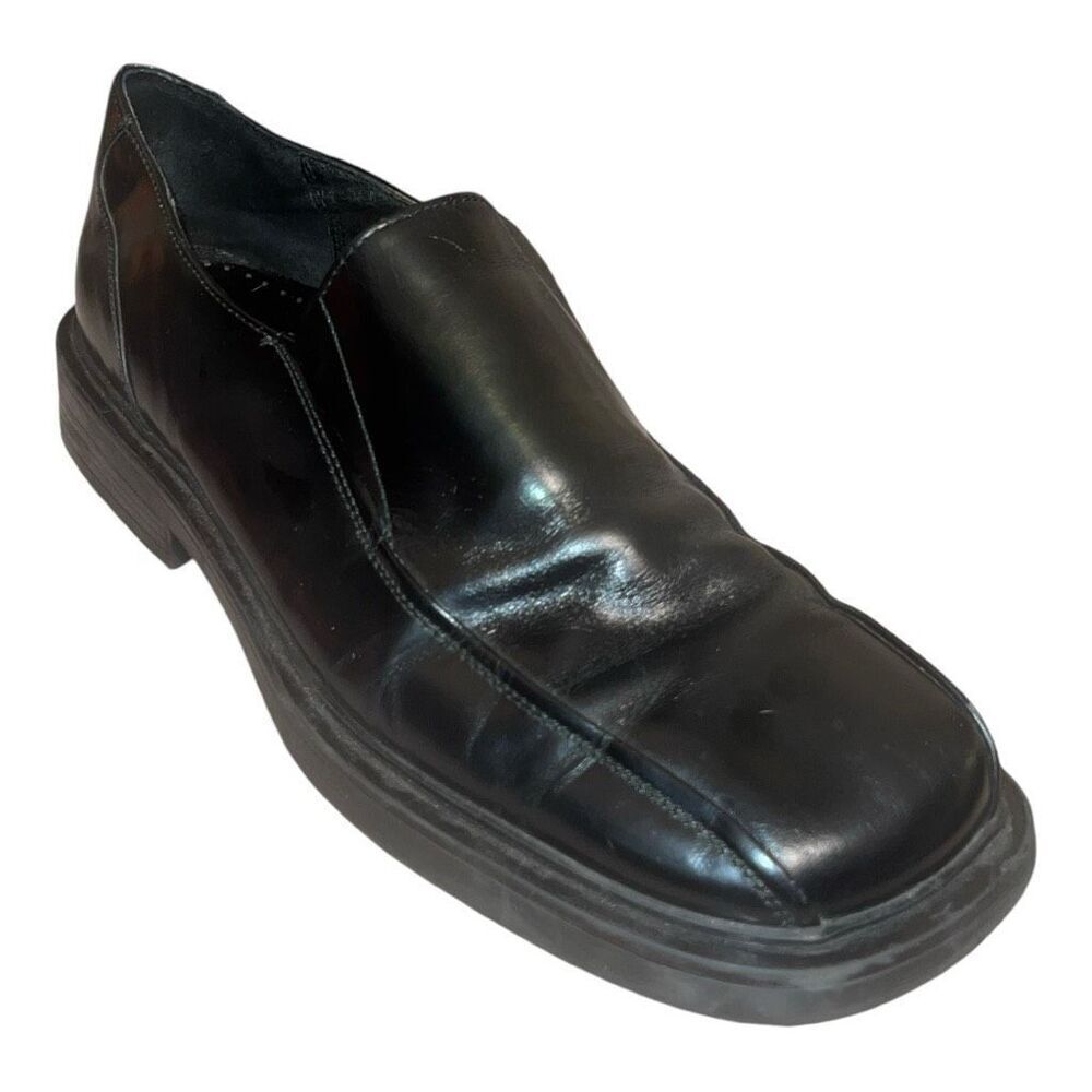 GBX Broker Loafers Mens 11 Black Leather Moc Toe Casual Slip On Shoes